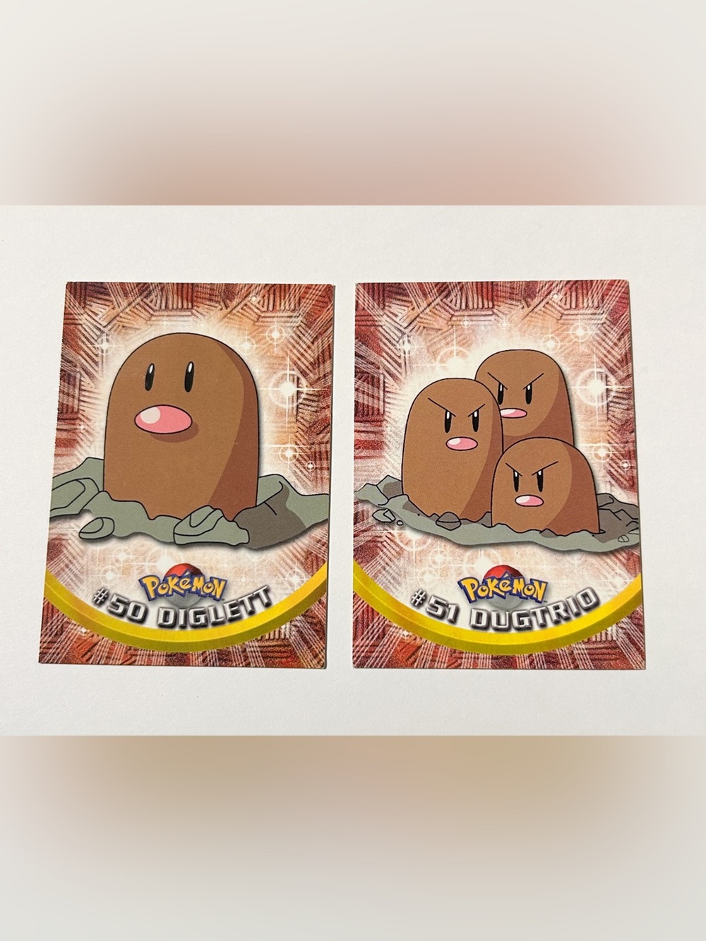 Pokémon Topps Diglett and Dugtrio Cards